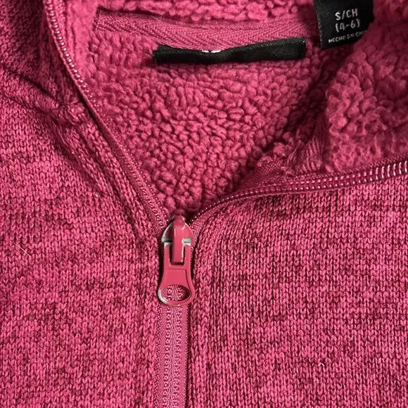 SwissTech Womens Shirt Top Full Zip Fleece Lined Sz. S 4-6 Dark Pink - Picture 9 of 14
